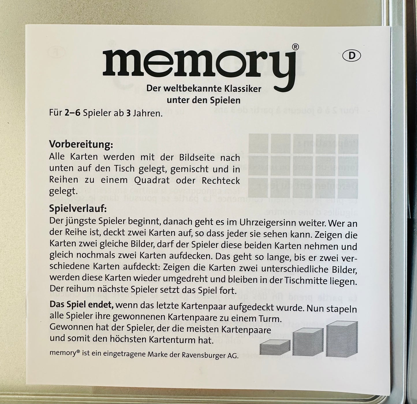 Memory 72teilig