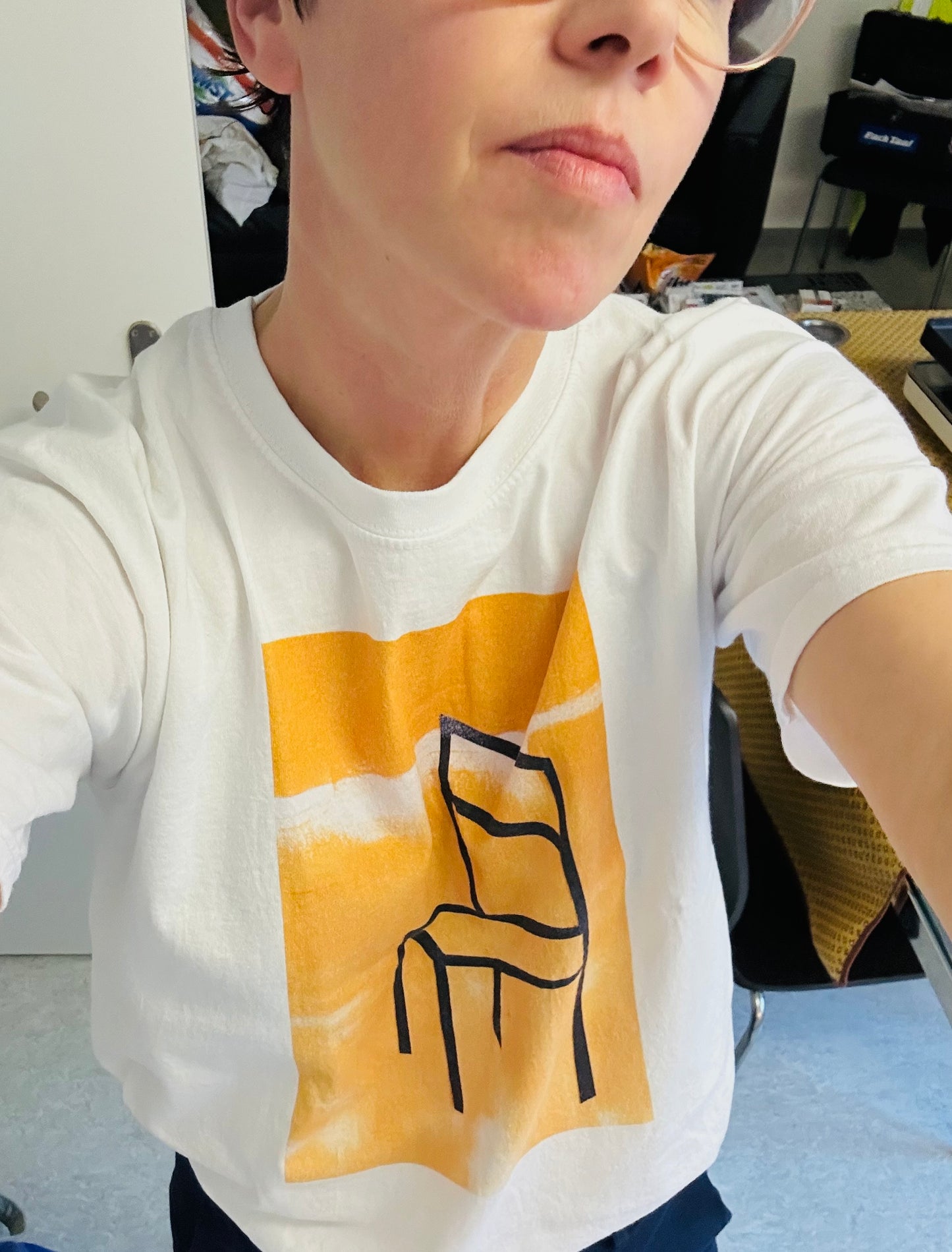 T-Shirt KAFFEE weiss, L