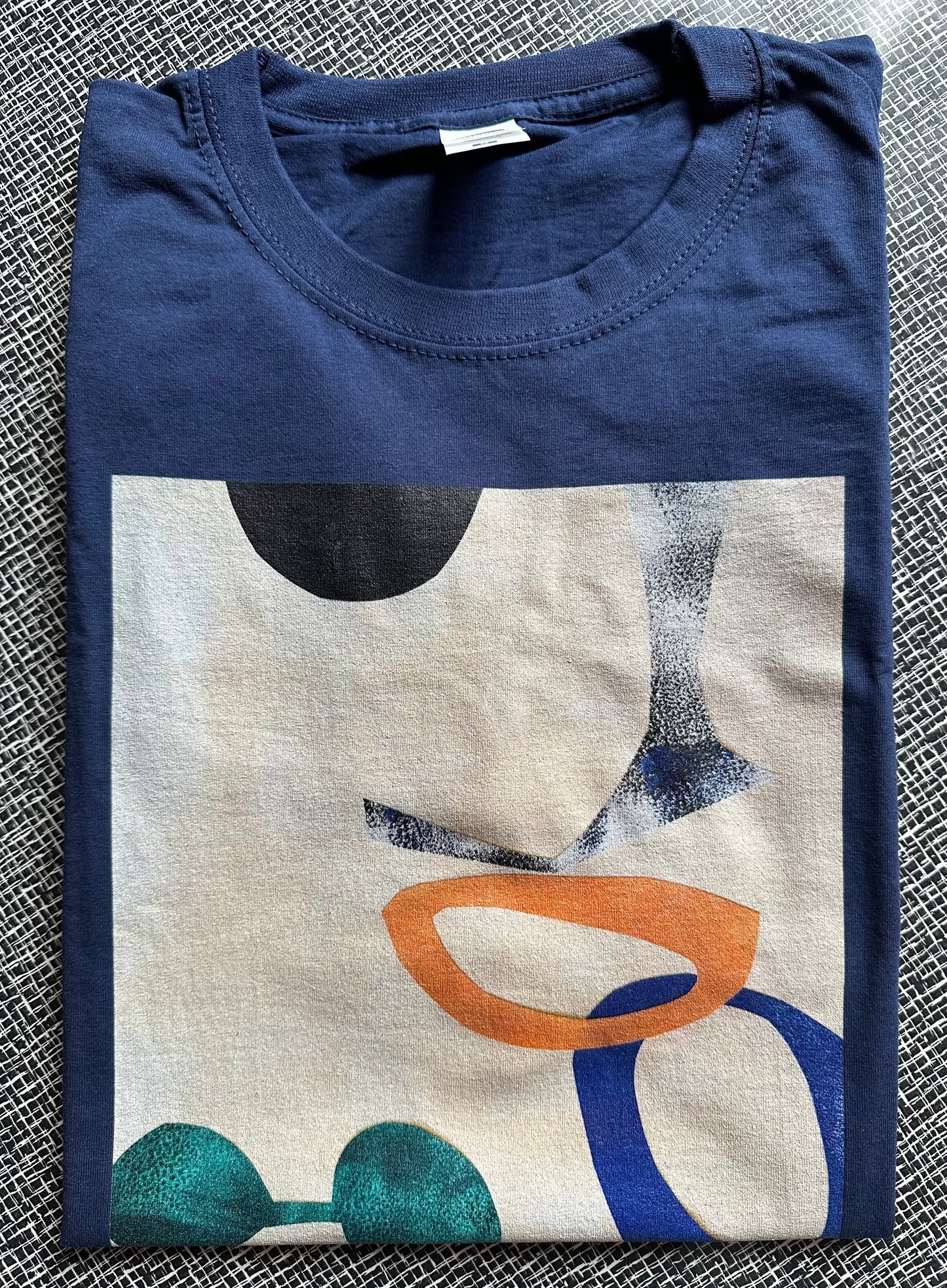 T-Shirt MOBILE dunkelblau, M